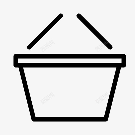 购物篮午餐提手图标svg_新图网 https://ixintu.com 午餐 复活节 平滑购物 提手 携带 收集 清空 购买 购物篮