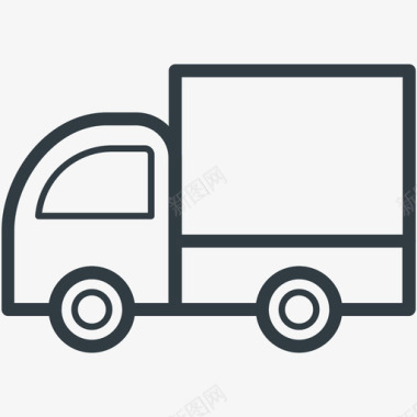 送货车运输线图标图标