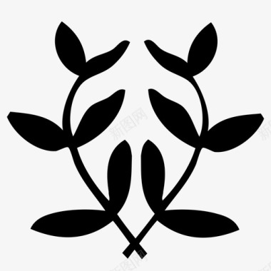 芳香草本植物根植物图标图标