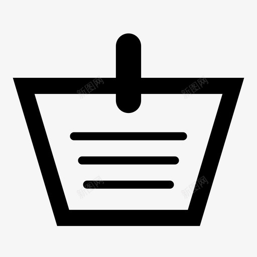 篮子购物袋把手图标svg_新图网 https://ixintu.com 储藏室 容器 手推车 把手 箱子 篮子 购物袋 采购