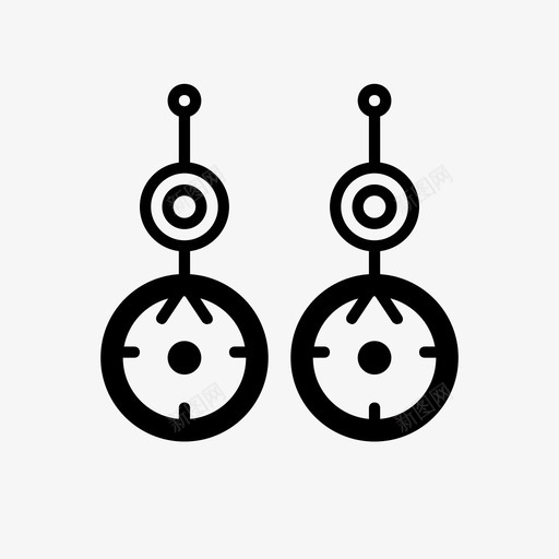 耳环吊坠铁环图标svg_新图网 https://ixintu.com 吊坠 柱子 珠宝 电线 耳环 许多线 贵重物品 铁环