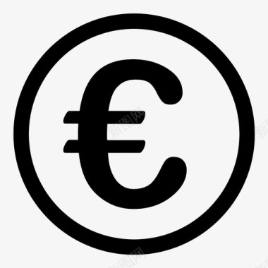欧元硬币口袋付款图标图标