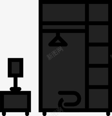 浴缸衣柜房间图标图标