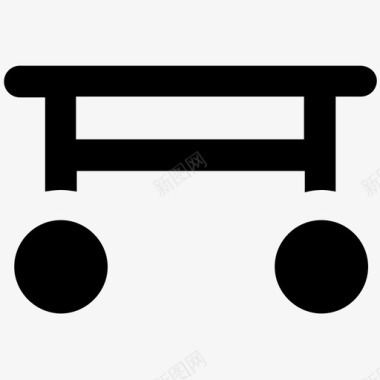 担架医学大胆的固体图标图标