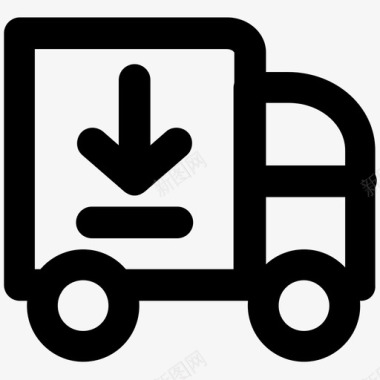 送货车物流配送加粗线图标图标