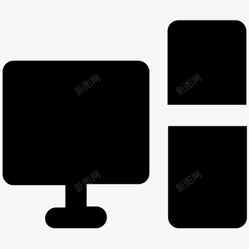 计算机系统个人计算机图标svg_新图网 https://ixintu.com 个人计算机 企业粗体实心图标 台式计算机 塔台 微型计算机 监视器 系统 网络 联机 计算机
