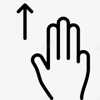 三个手指向上滑动向上滑动放大镜图标图标