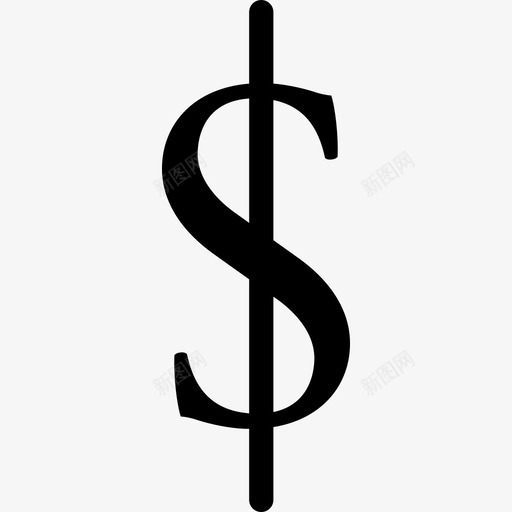 美元优雅的货币符号符号货币图标填充svg_新图网 https://ixintu.com 符号 美元优雅的货币符号 货币图标填充