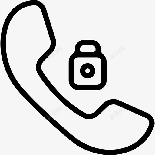 受保护的电话呼叫标志安全移动电话图标svg_新图网 https://ixintu.com 受保护的电话呼叫标志 安全 移动电话