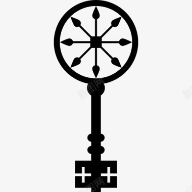 车轮圆形钥匙工具和用具钥匙图标图标