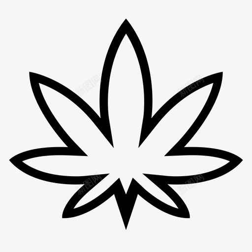 大麻叶烟大麻图标svg_新图网 https://ixintu.com 大麻 大麻叶 毒品 烟 绿色 高