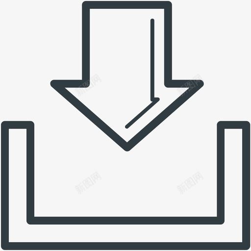 向下箭头和开发线图标svg_新图网 https://ixintu.com 向下箭头 设计和开发线图标