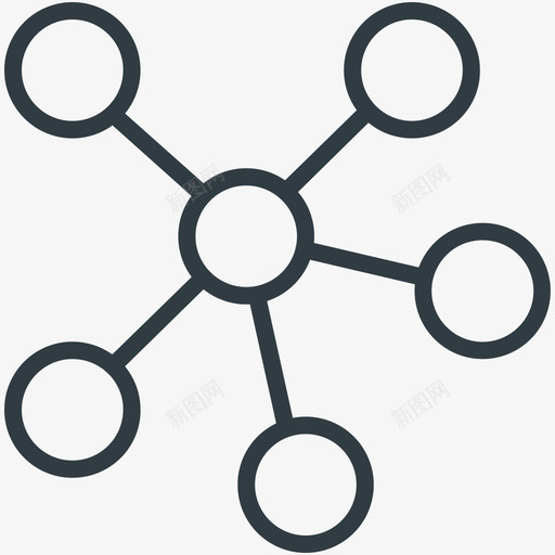 分子结构科学技术线图标svg_新图网 https://ixintu.com 分子结构 科学技术矢量线图标