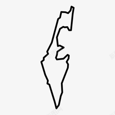 以色列国家地理图标图标