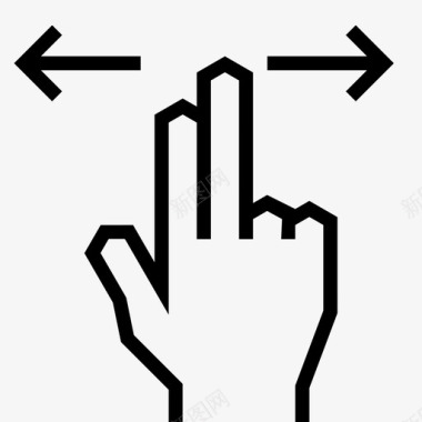 两个手指滑动放大左图标图标