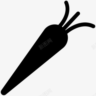 胡萝卜三角蔬菜兔子食品图标图标