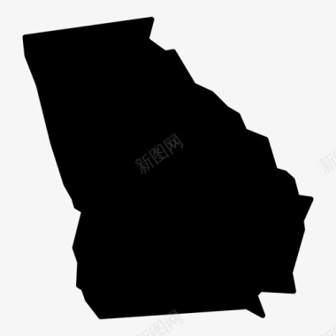 乔治亚州美国地理图标图标