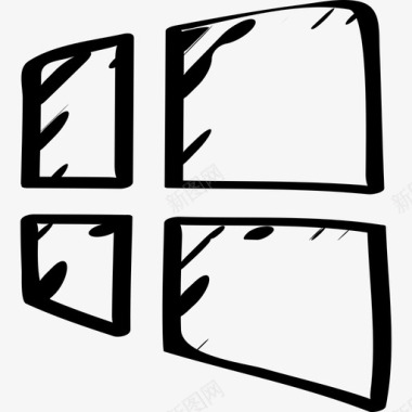Windows8略图徽标略图社交图标图标