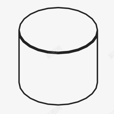 圆柱半径多边形图标图标