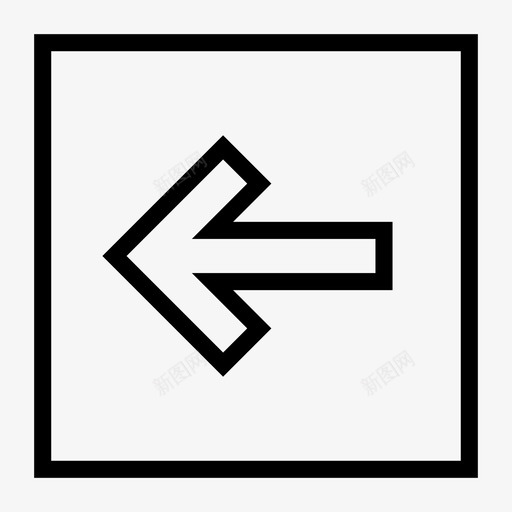 左箭头符号指向图标svg_新图网 https://ixintu.com 向后 向后箭头 在那里 左箭头 指向 方向 符号 角箭头 这边