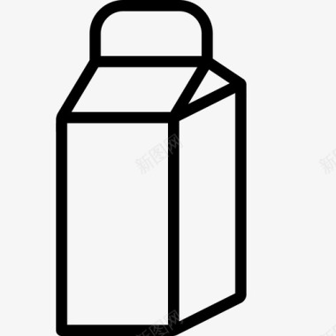 牛奶盒盒子奶制品图标图标