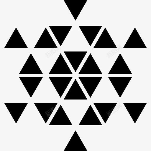 六边形和三角形形状的多边形装饰物图标svg_新图网 https://ixintu.com 六边形和三角形 形状的多边形装饰物