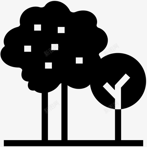 树木大自然的创意偶像图标svg_新图网 https://ixintu.com 大自然的创意偶像 树木