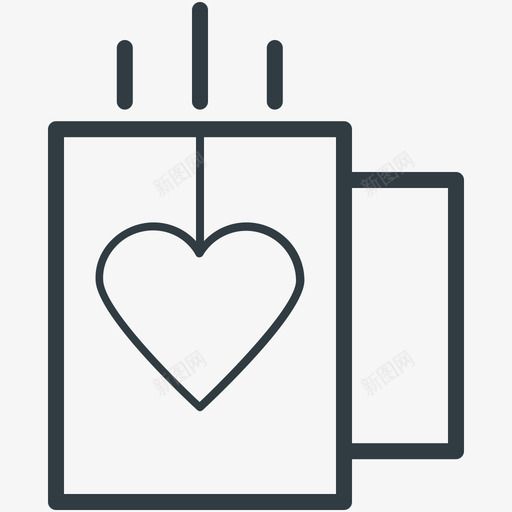 热气腾腾的咖啡爱情和浪漫的线图标svg_新图网 https://ixintu.com 热气腾腾的咖啡 爱情和浪漫的矢量线图标