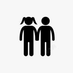 善良男孩孩子男孩兄弟姐妹图标高清图片