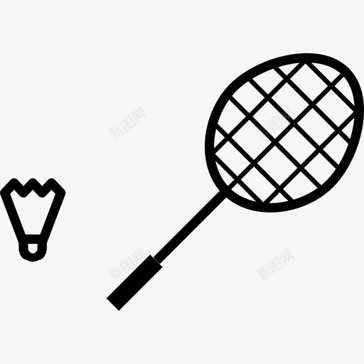 羽毛球比赛打球图标svg_新图网 https://ixintu.com 打球 比赛 球拍 羽毛球 运动