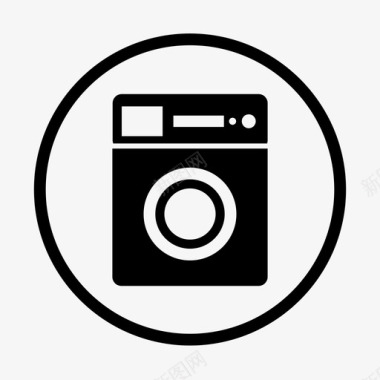 洗衣机公用事业消毒剂图标图标