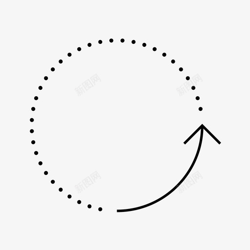 箭头环绕圆形图标svg_新图网 https://ixintu.com 圆形 旋转 环绕 移动 箭头