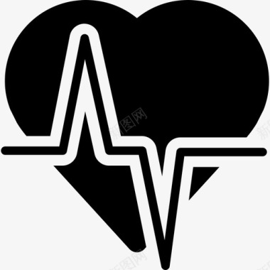 心脏与生命线变异医学图像图标图标