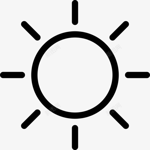 太阳阳光光源图标svg_新图网 https://ixintu.com 光源 光线 天气 天气保险大纲 太阳 烧伤 热量 能量 自然 轮廓 阳光