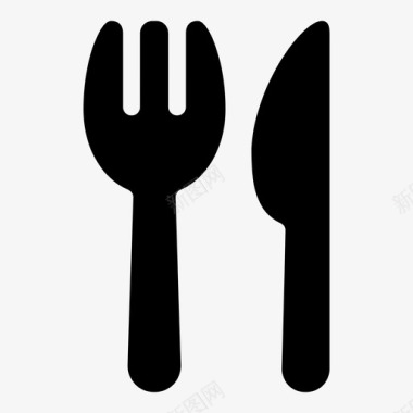 刀叉餐厅餐点图标图标