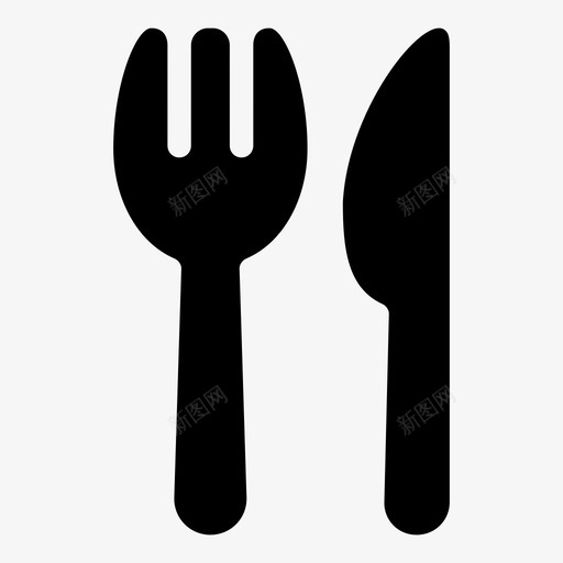刀叉餐厅餐点图标svg_新图网 https://ixintu.com 刀叉 厨房 就餐 晚餐 混合1 食物 餐具 餐厅 餐点