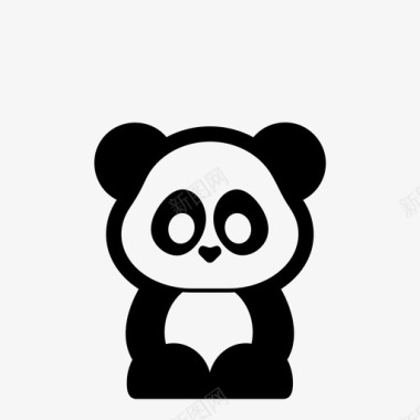 熊猫熊动物亚洲图标图标