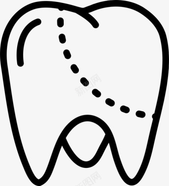 牙釉质再生三脊图标图标