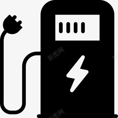 充电站插头能源图标图标