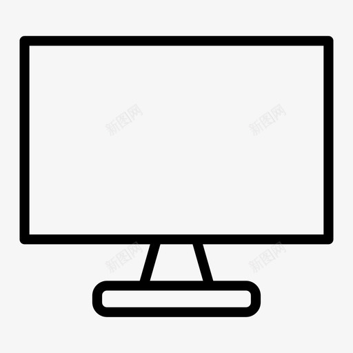 显示器lcdled图标svg_新图网 https://ixintu.com lcd led 图片 多媒体声音 屏幕 接收器 显示器 电视