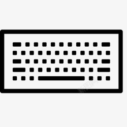 IO键盘键盘打字划线图标高清图片
