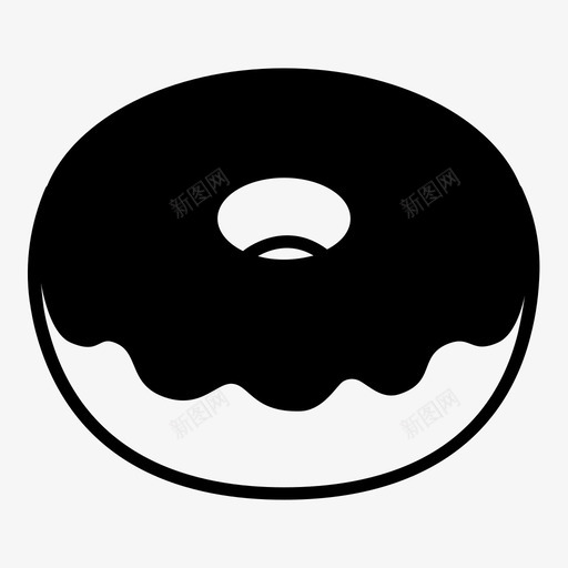 甜甜圈上釉油炸图标svg_新图网 https://ixintu.com 上釉 吃 巧克力 披萨 油炸 甜点 甜甜圈 盒子 能量 面包房 食物