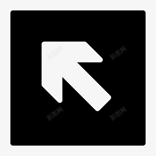 左上技术存储图标svg_新图网 https://ixintu.com 估计 危险 向上 品牌 存储 左上 平滑填充箭头 技术 方向 移动 箭头