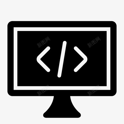 编码网络屏幕图标svg_新图网 https://ixintu.com it服务 代码 定制 屏幕 硬件 编码 编程 网站 网络 计算机