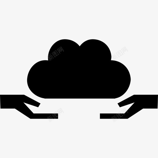 云给符号用双手接收接口数据图标svg_新图网 https://ixintu.com 云给符号用双手接收 接口 数据图标