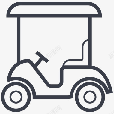 高尔夫球车交通图标图标