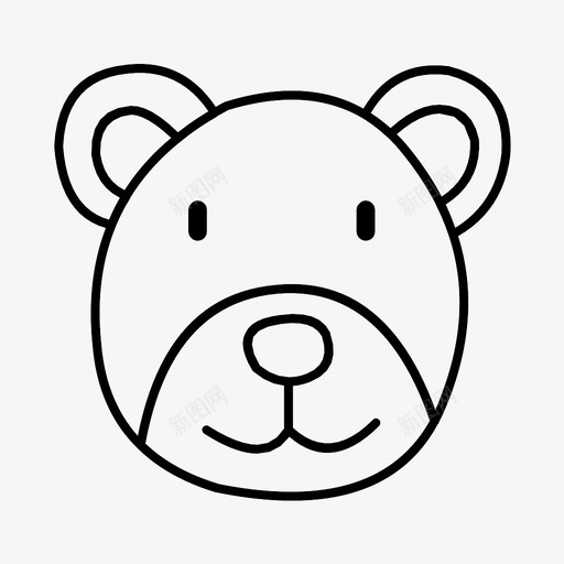 熊动物卡通图标svg_新图网 https://ixintu.com 动物 卡通 可爱 大 泰迪熊 涂鸦 熊 耳朵