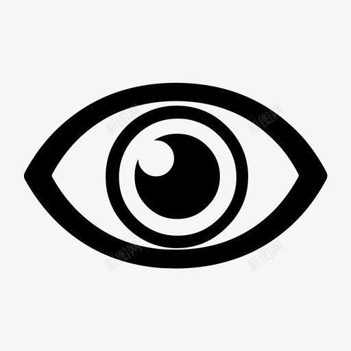 眼睛身体部位物品图标svg_新图网 https://ixintu.com 光学 外观 材料 物体 物品 眼睛 视觉 身体部位