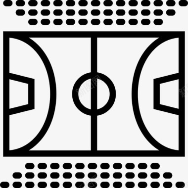 篮球场球员球场图标图标