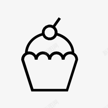 纸杯蛋糕甜点糖霜图标图标